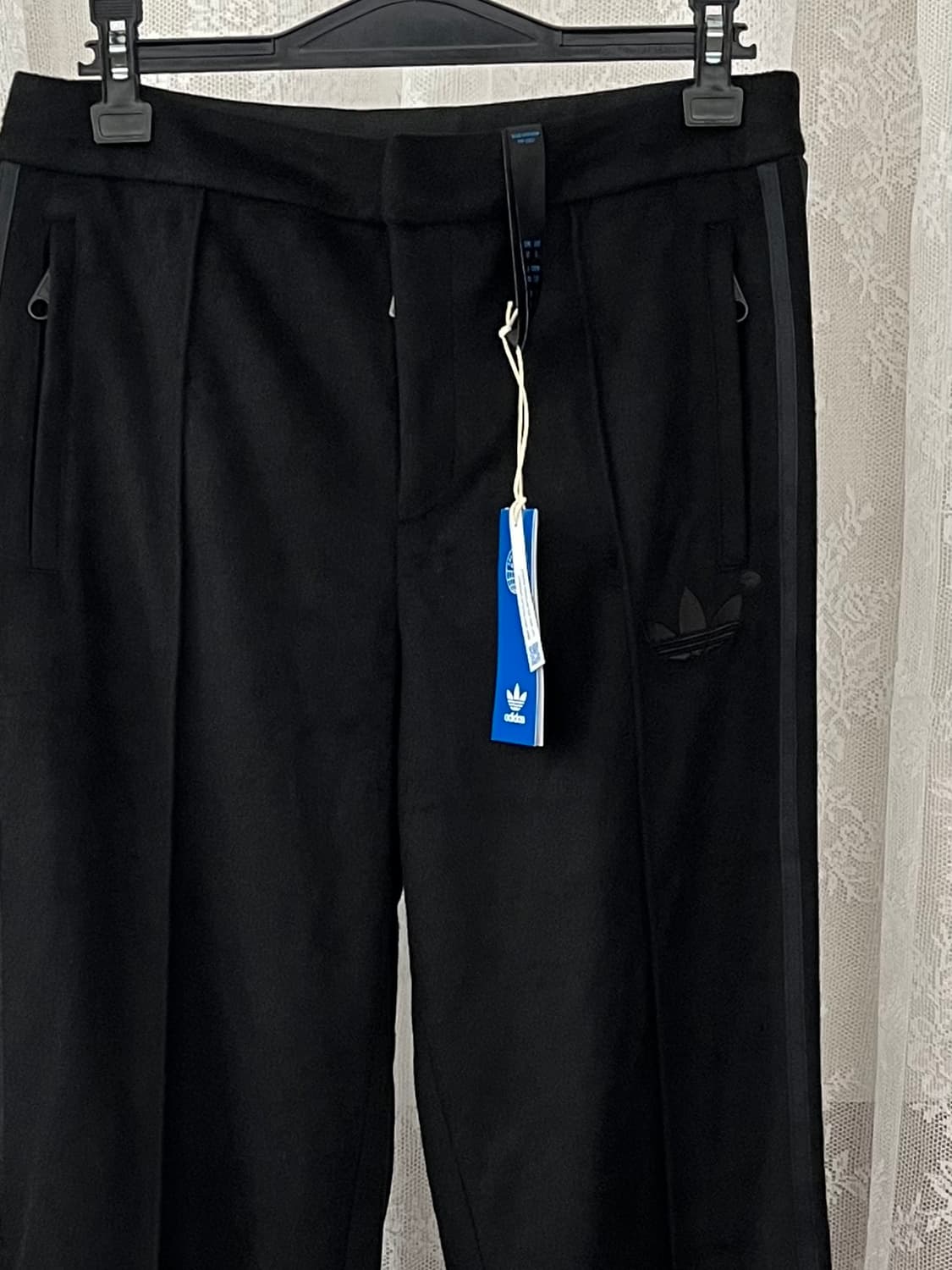 S) 새상품 아디다스 울 트랙팬츠 파이어버드 블랙 상품이미지3