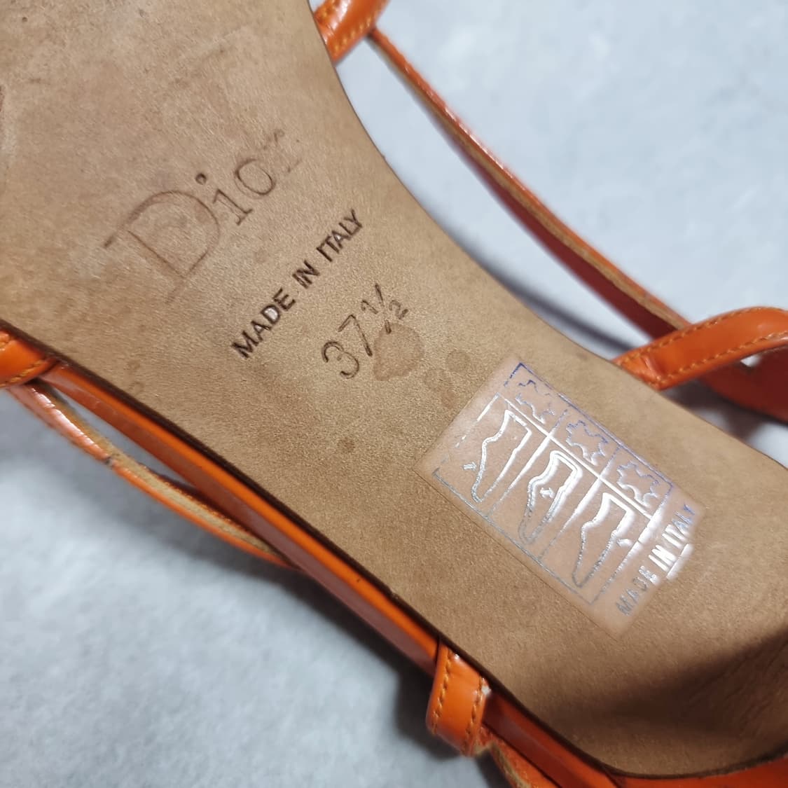 디올 Dior 슬링백 샌들 힐 슈즈 구두 (245/37.5) Italy 상품이미지4