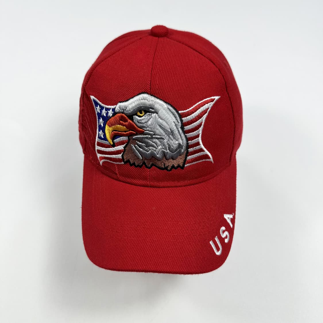 VTG 빈티지 USA 성조기 자수 스트럭쳐 볼캡 상품이미지2