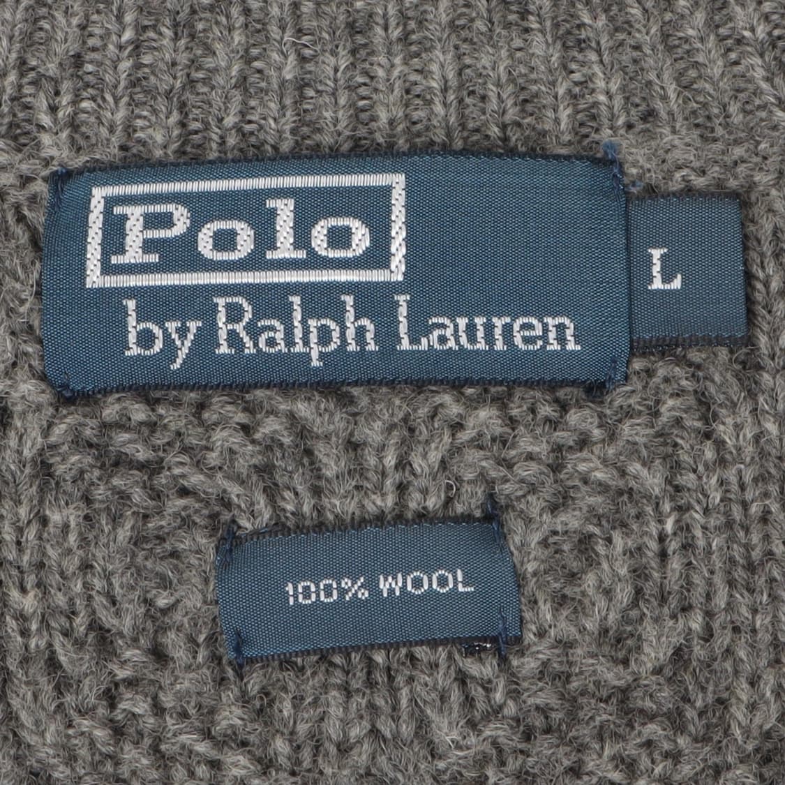 폴로 랄프로렌 그레이 울 피셔 케이블 니트 베스트 상품이미지8