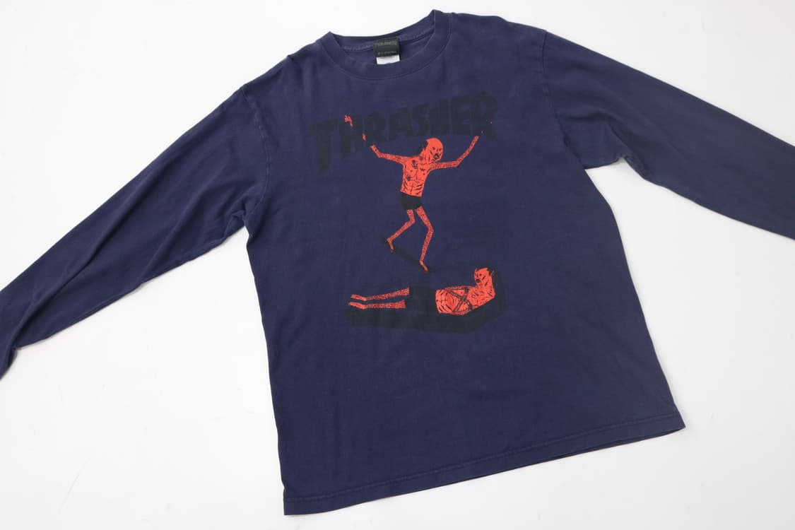 트레셔 빈티지 "GO DEMON" 그래픽 롱슬리브 티셔츠 (L) 상품이미지3