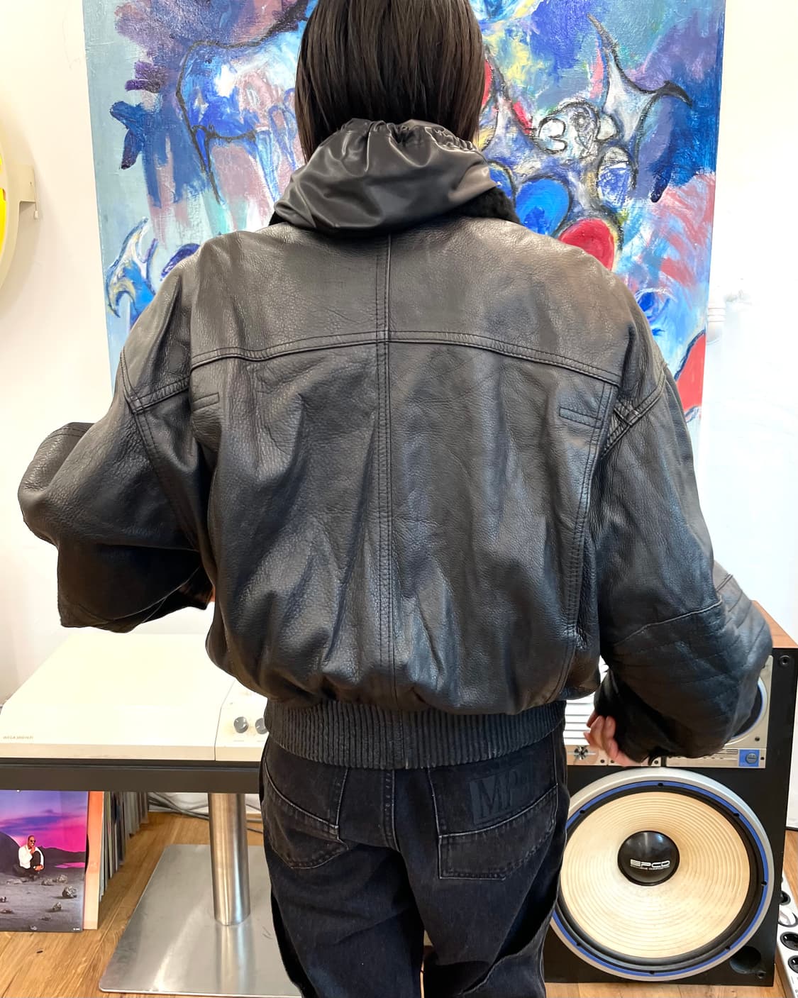 Gianni Versace 베르사체 레더 봄버 자켓 상품이미지1