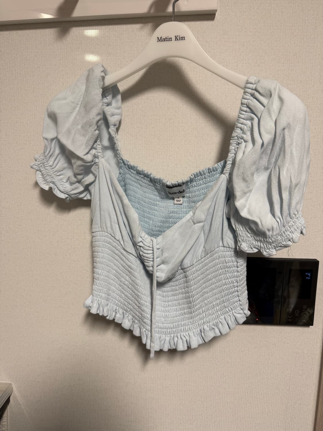 Aritzi Sinatra Blouse 크롭 스카이블루 블라우스 상품이미지3