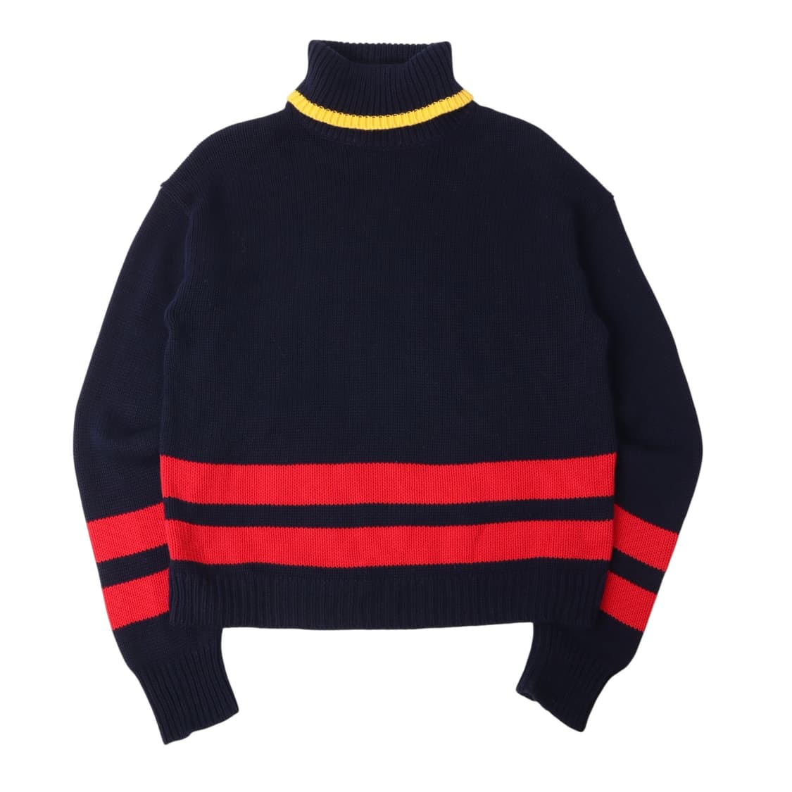 폴로 랄프로렌 네이비 터틀넥 스트라이프 니트 상품이미지1