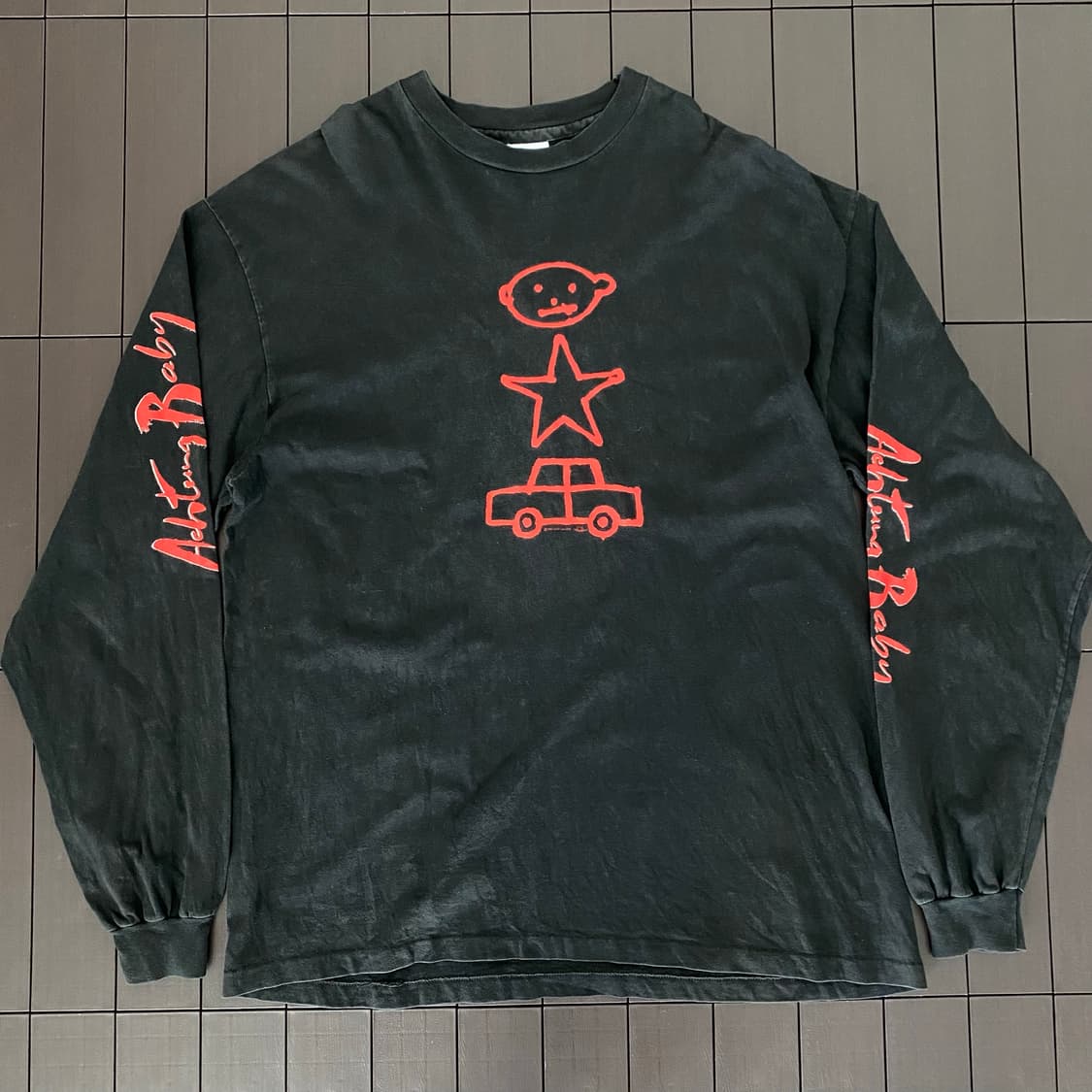 (XL) 90s 빈티지 U2 밴드 Achtung Baby 롱슬리브 상품이미지1