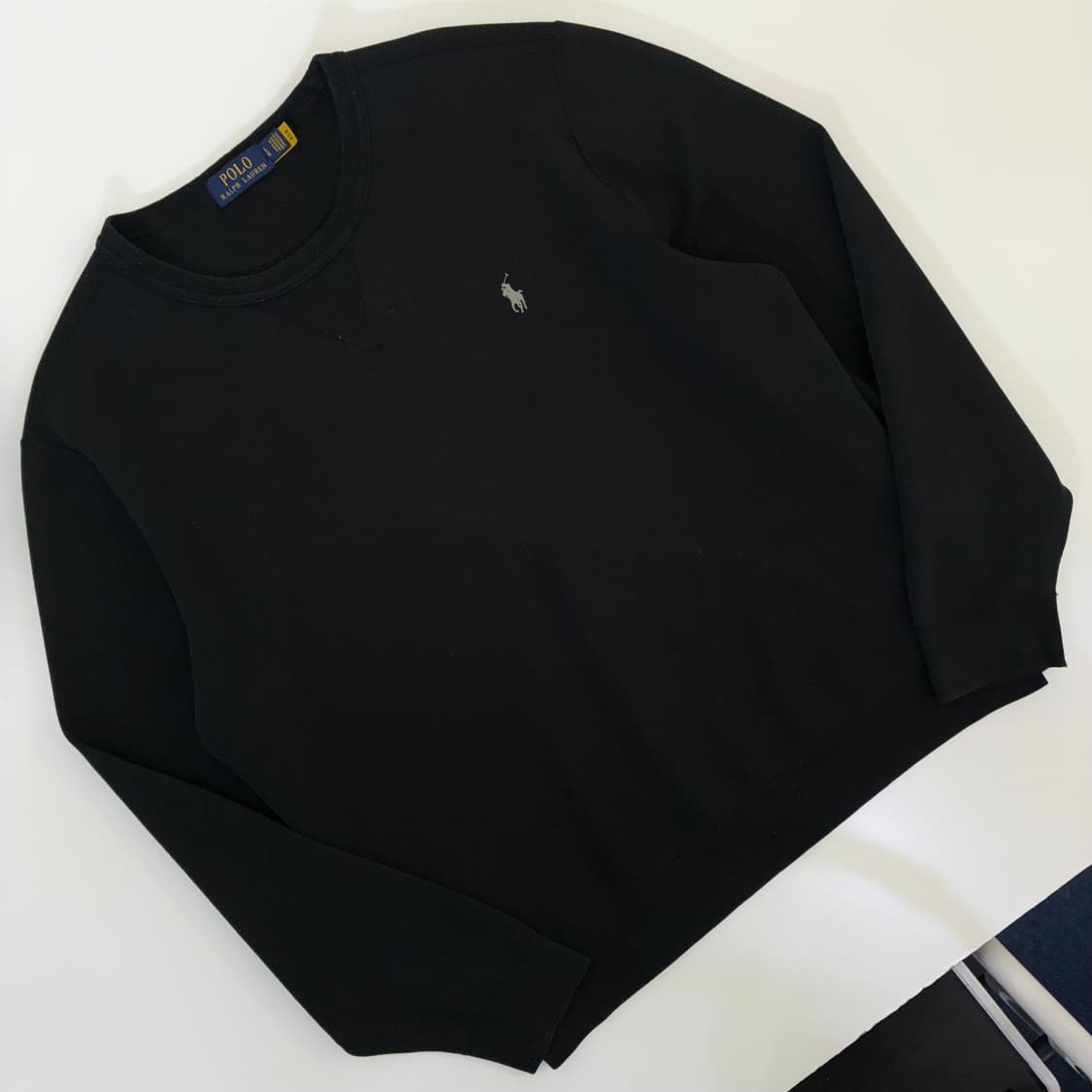 Polo  폴로 랄프로렌 신형 QR 자수 블랙 맨투맨  상품이미지2