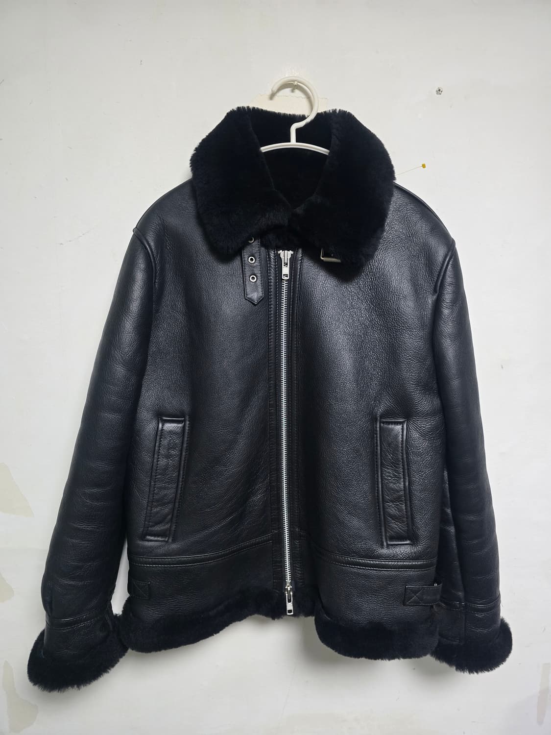 Sperone 블랙 리얼 양가죽 무스탕 자켓 66 (새상품)
 상품이미지1