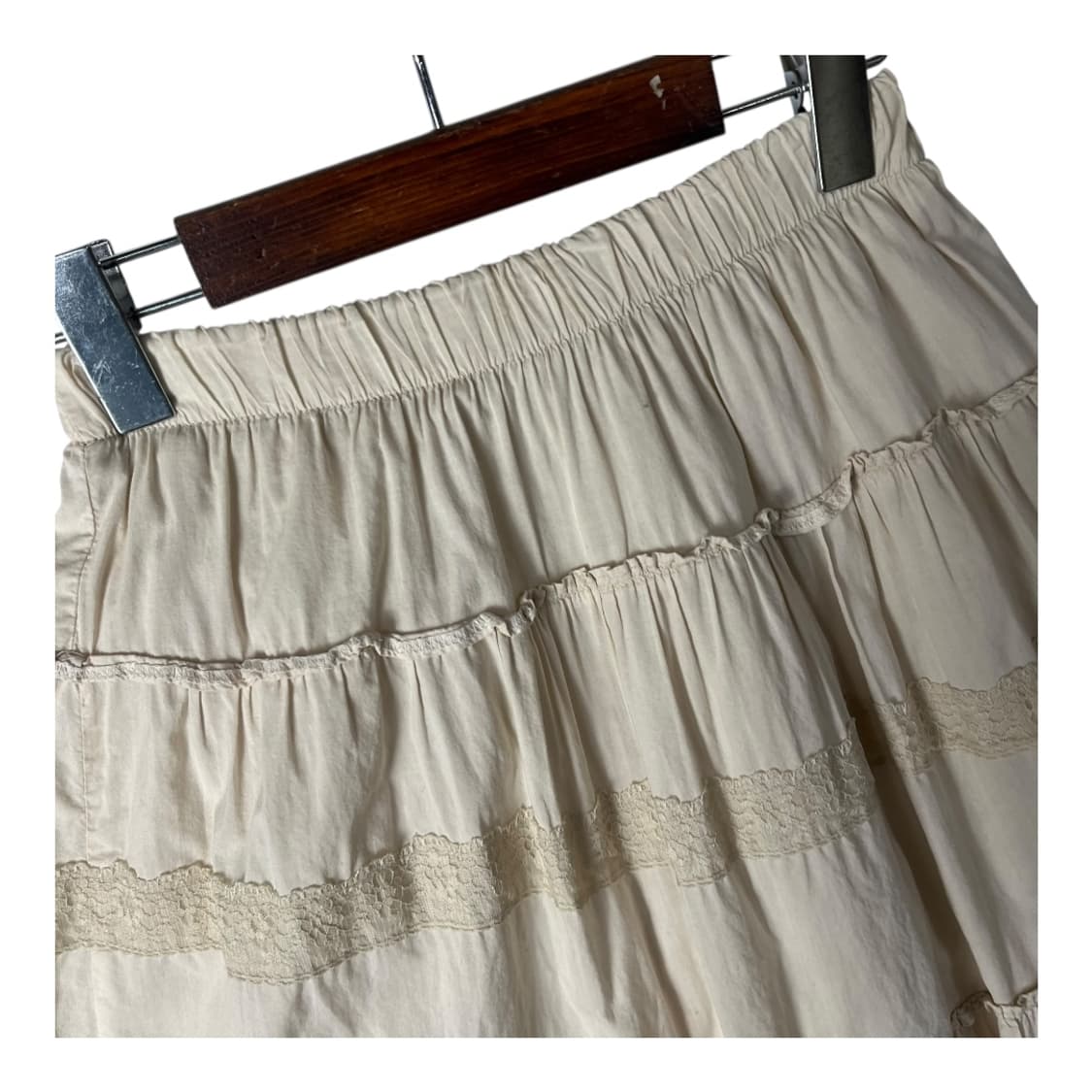 [JPN] 빈티지 모리걸 크로쉐 레이어드 미디스커트 상품이미지2