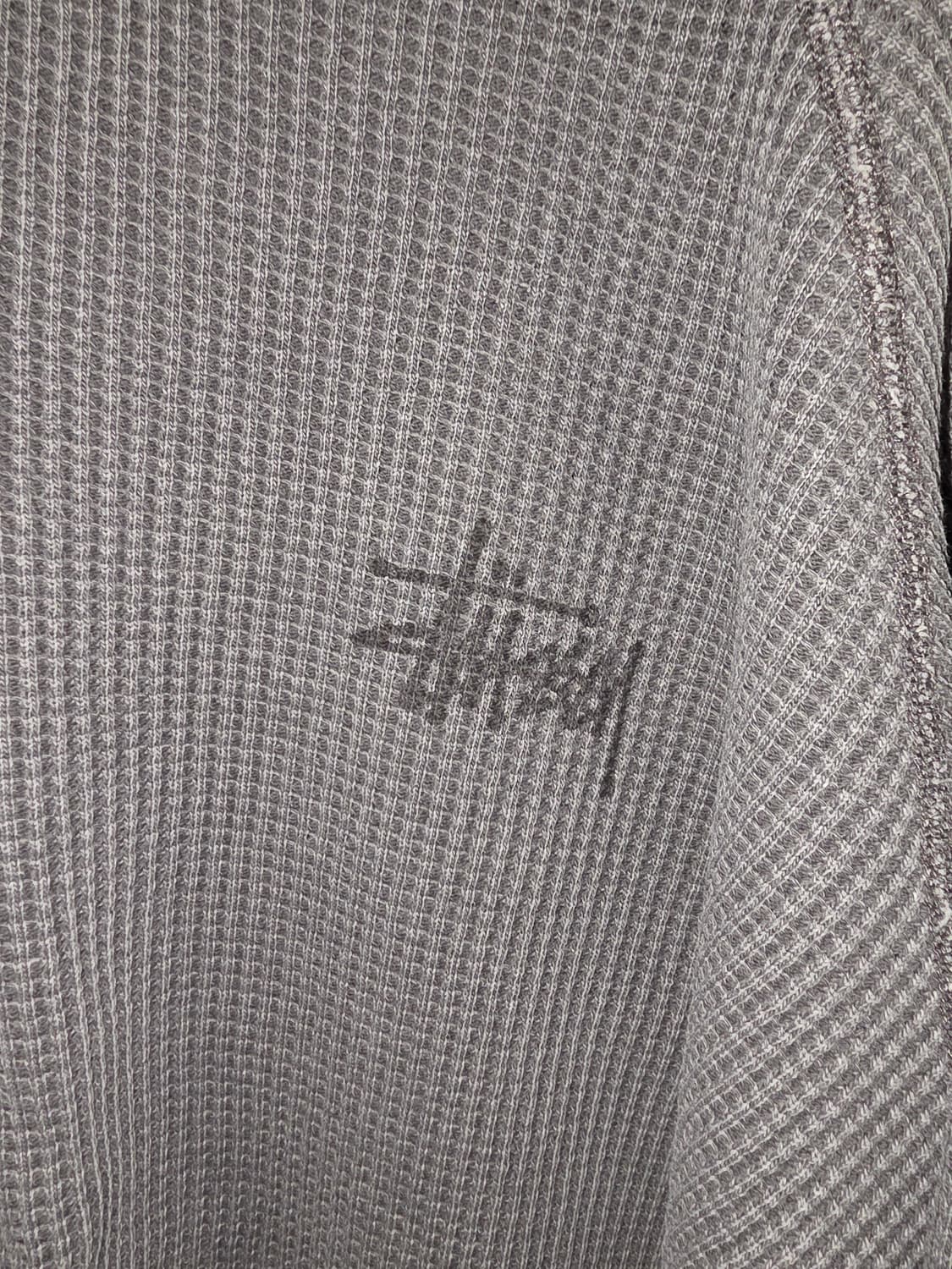 스투시 래글런 써멀 롱슬리브 크루 워시드 블랙 상품이미지2