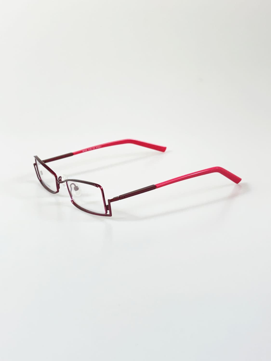 90s KARAYOKKO 슬림 스퀘어 언더림 빈티지 안경 상품이미지3