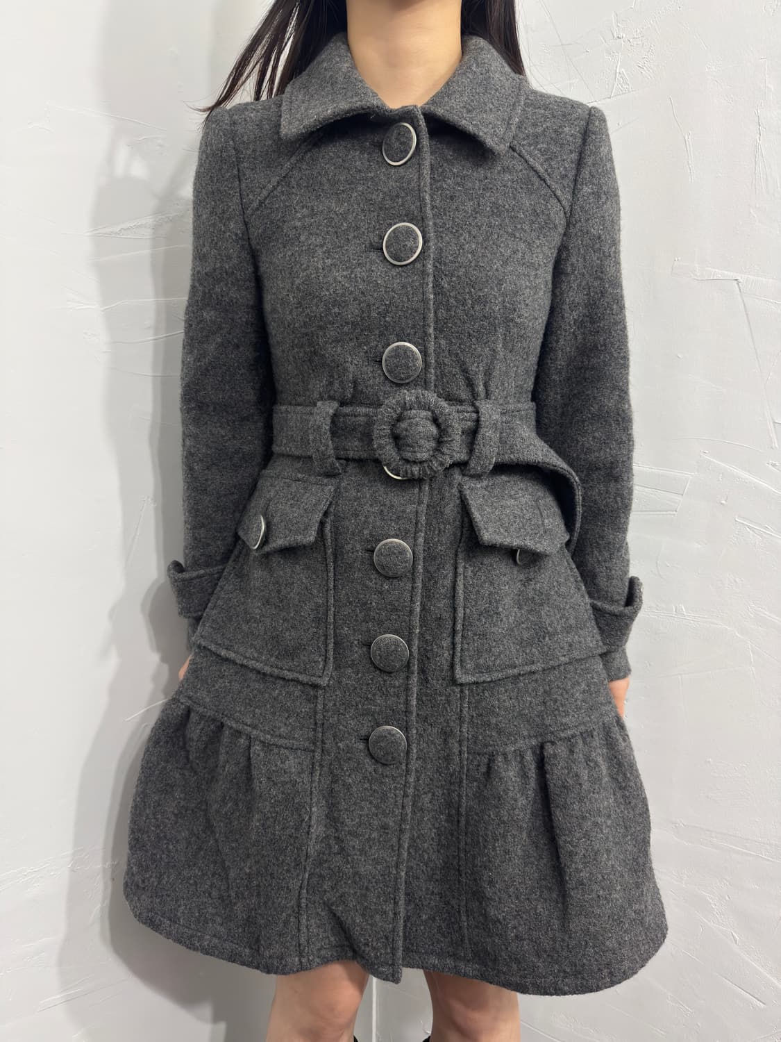 otto gray dress wool coat 상품이미지1