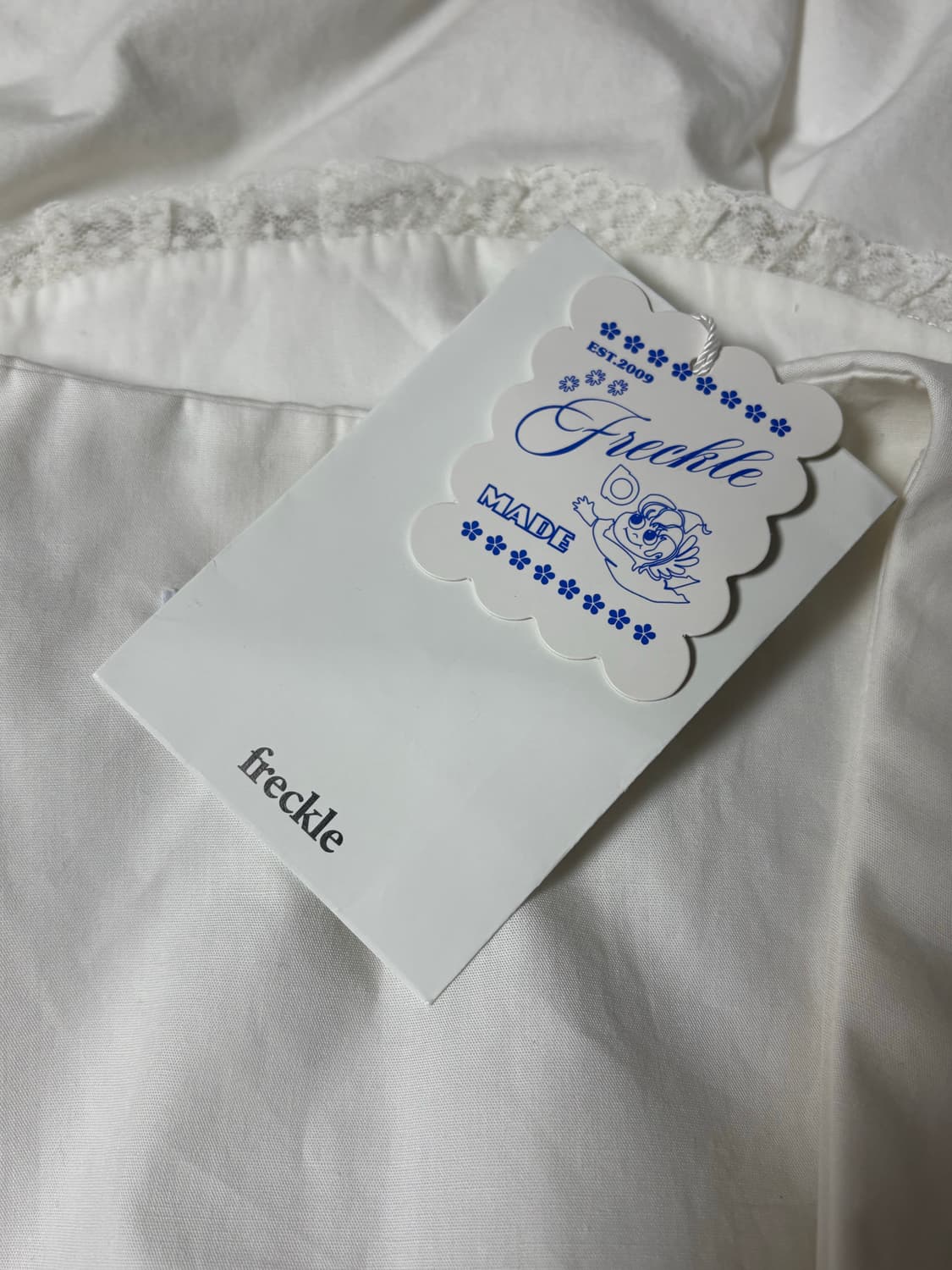 프레클 레이스 크롭 블라우스 lace trim crop blouse 상품이미지7