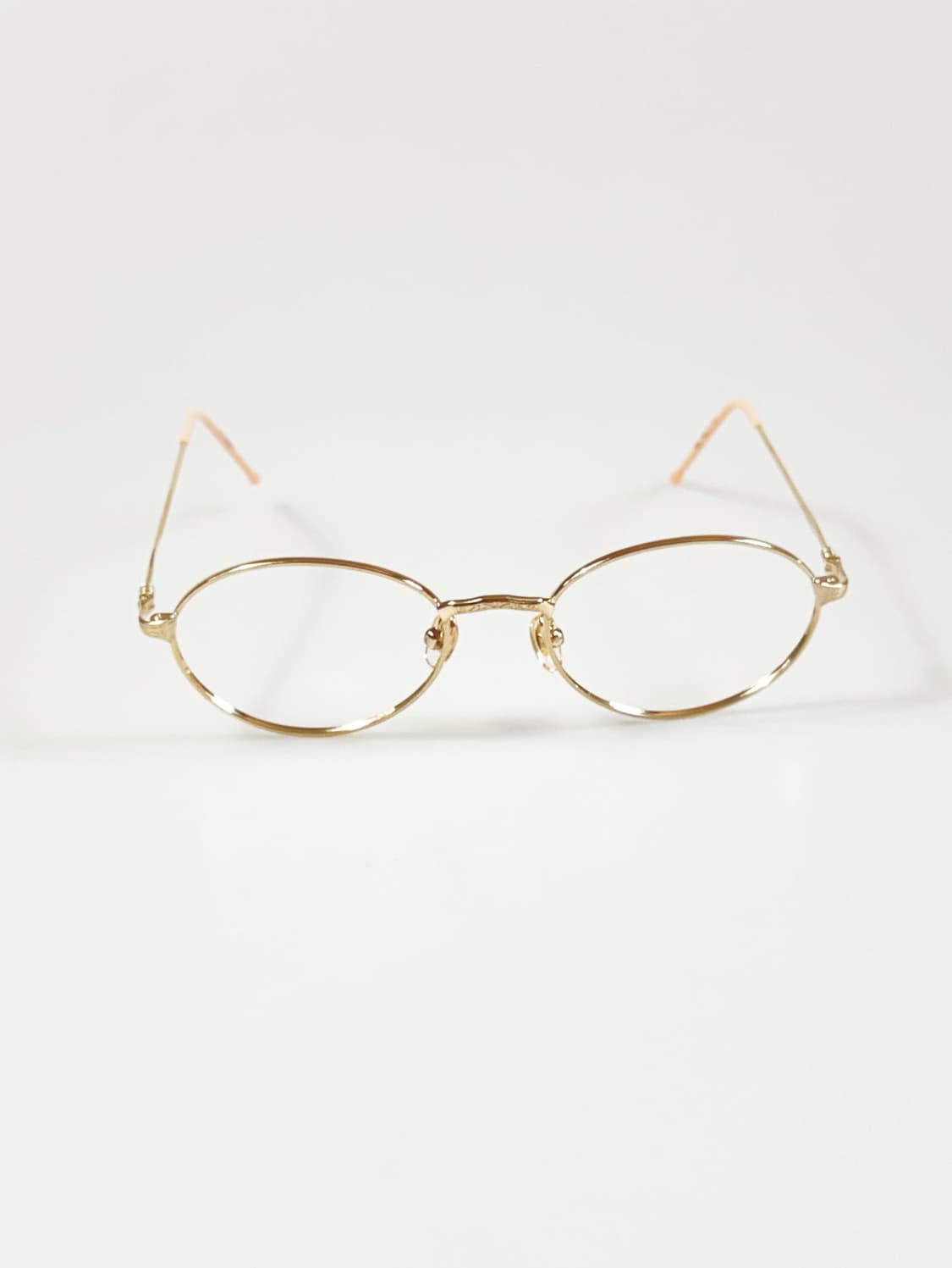 90s NUANCE 골드 슬림 오벌 메탈 빈티지 안경 상품이미지2