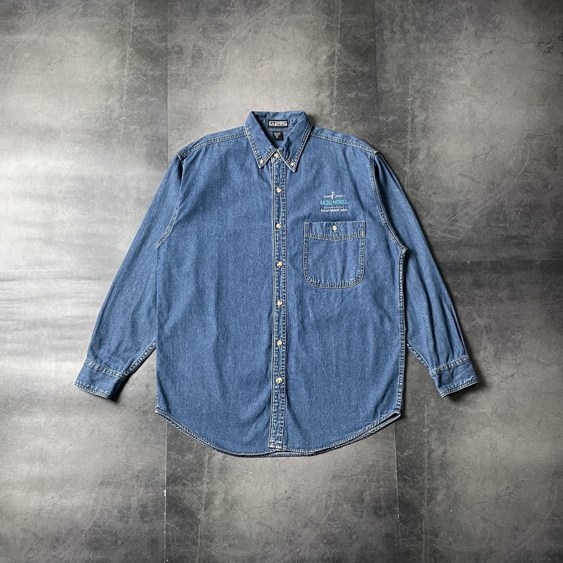 LA LOVING 빈티지 다운버튼 코튼 데님 셔츠 A00735 상품이미지1