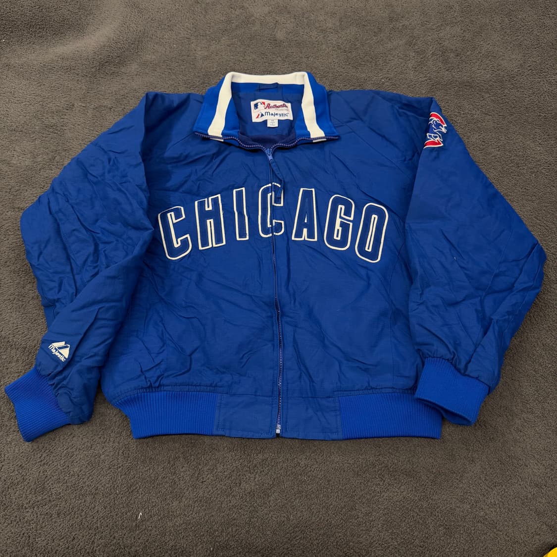 [정품/M] 마제스틱 시카고컵스 블루 스타디움 바시티 자켓 상품이미지2