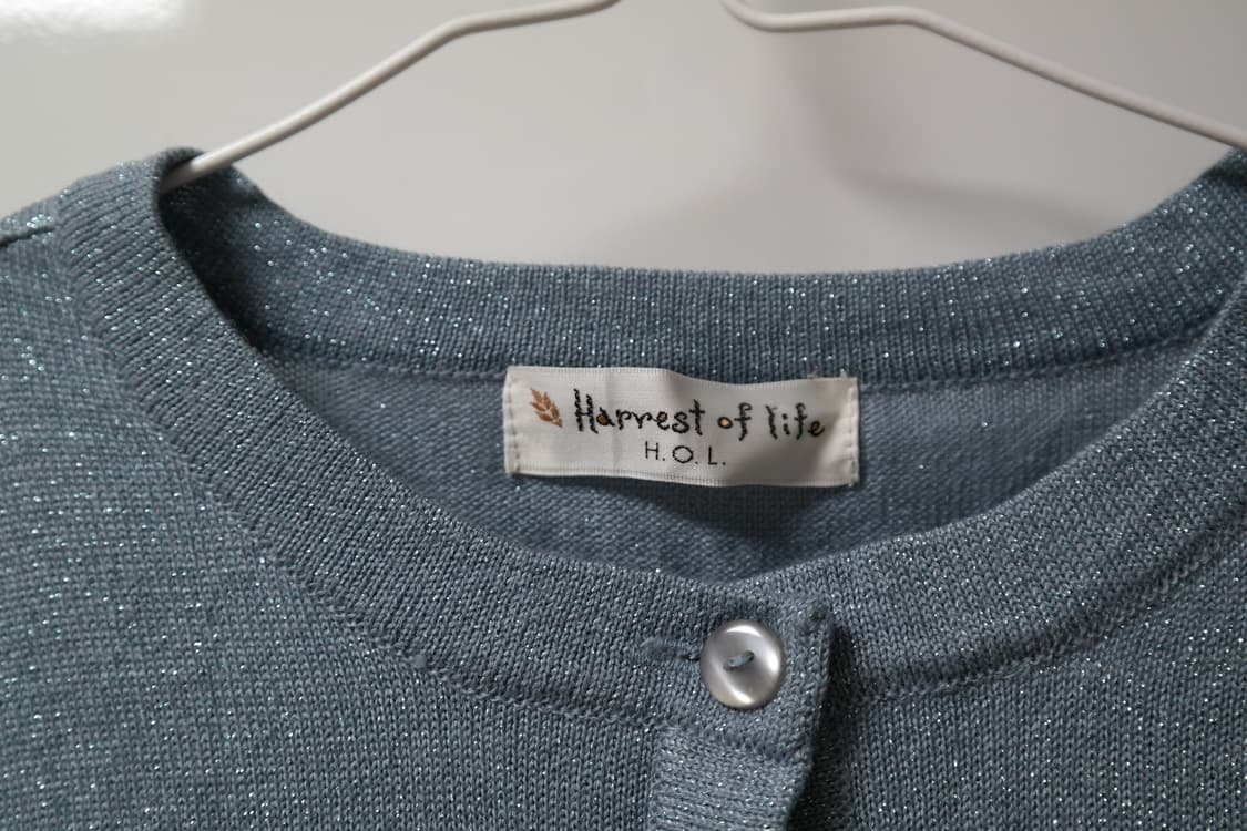 하늘색 반짝이 가디건 상품이미지3