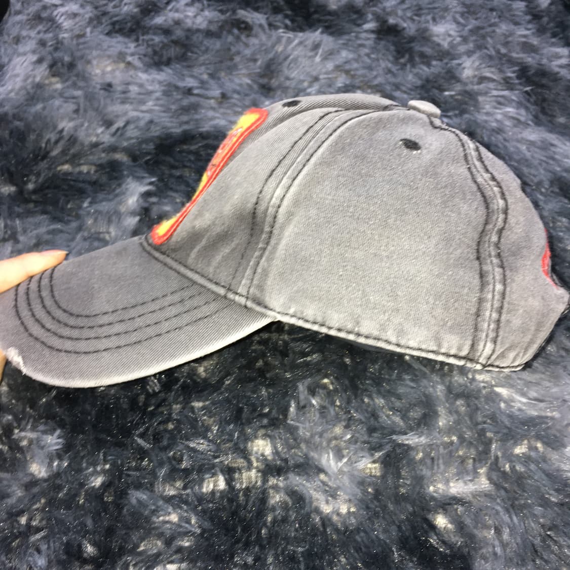 투티/0363 DSQUARED 2 차콜 빈티지 Y2K 캡 모자 패치 로고 상품이미지4