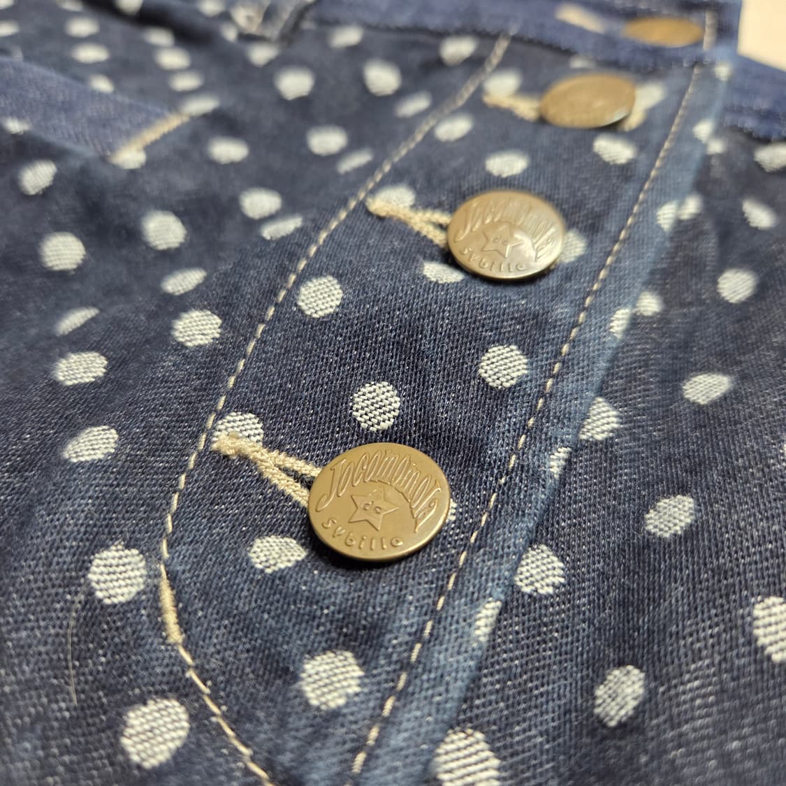 Jocomomola 도트 데님 스커트 상품이미지3