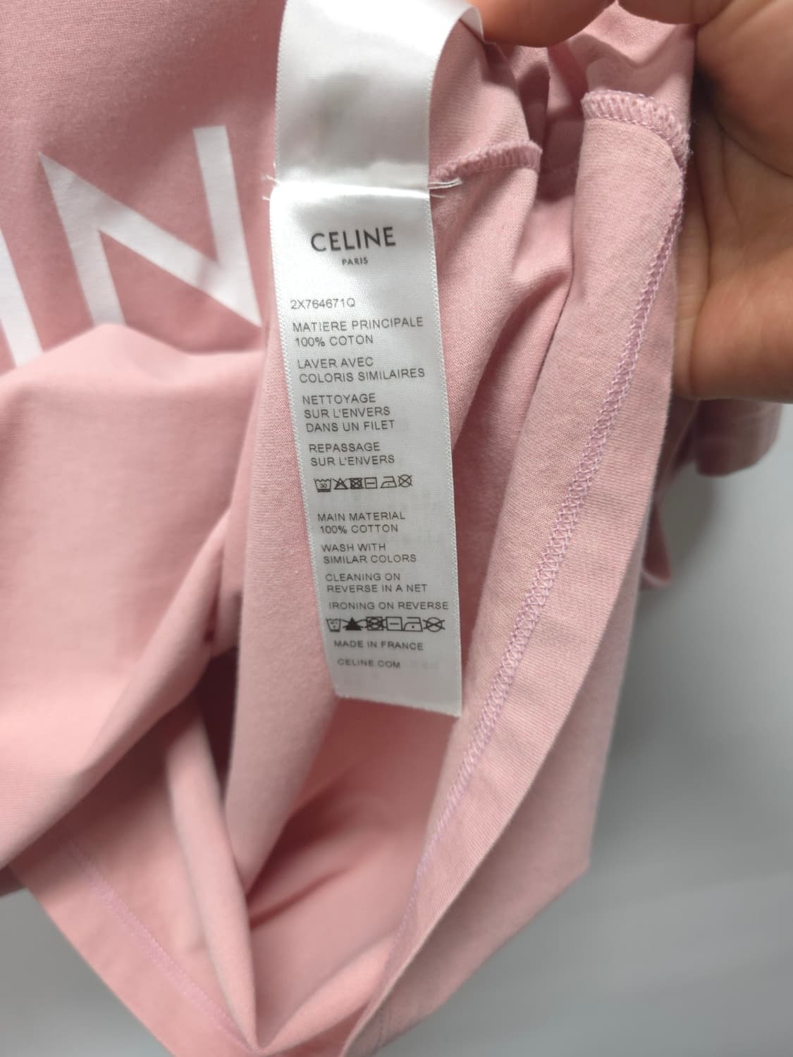 [상태최상]셀린느 루즈 코튼저지 반팔티셔츠 (XS사이즈) 상품이미지9