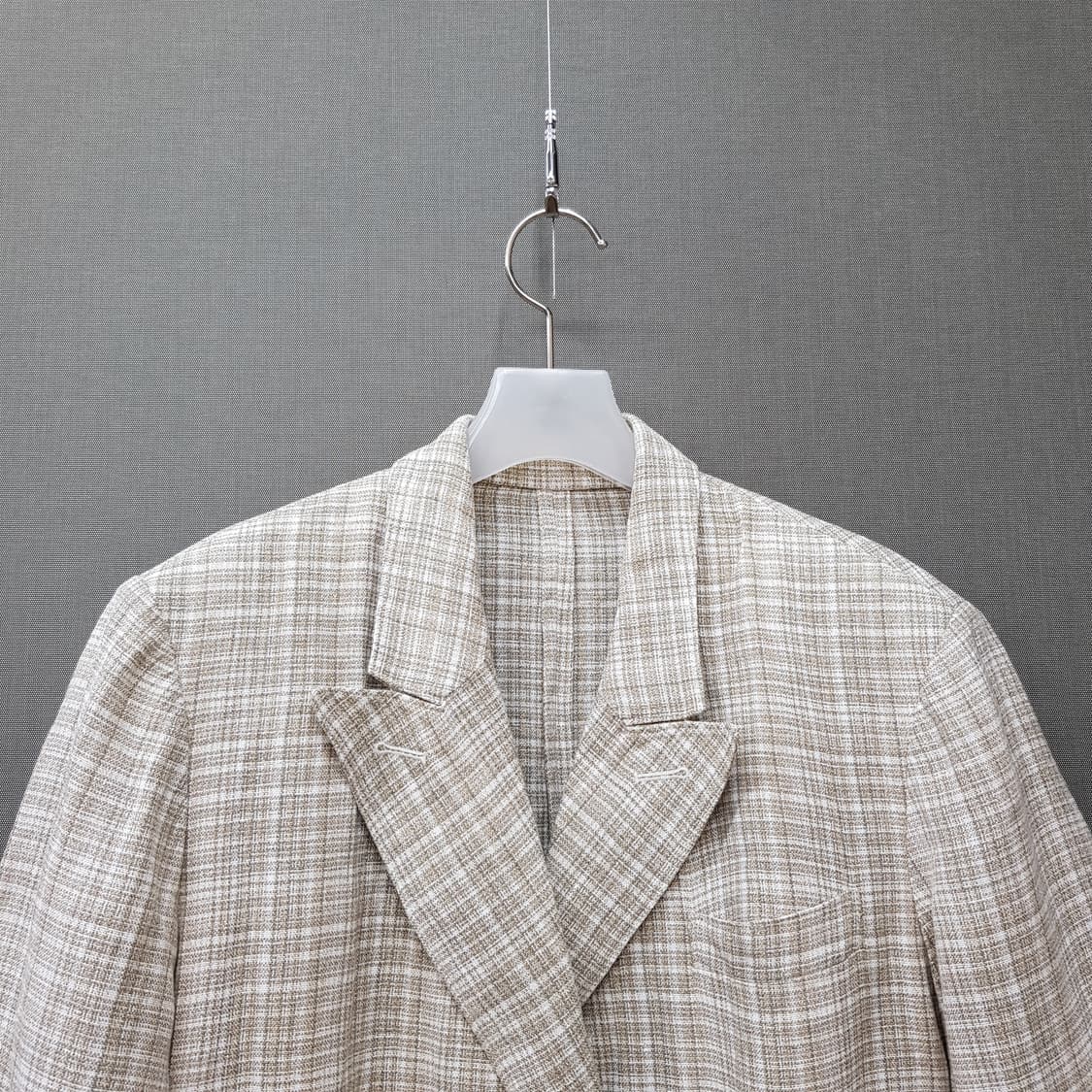 한섬 시스템 2022 마100 체크 하프슬리브 자켓 S사이즈 상품이미지2