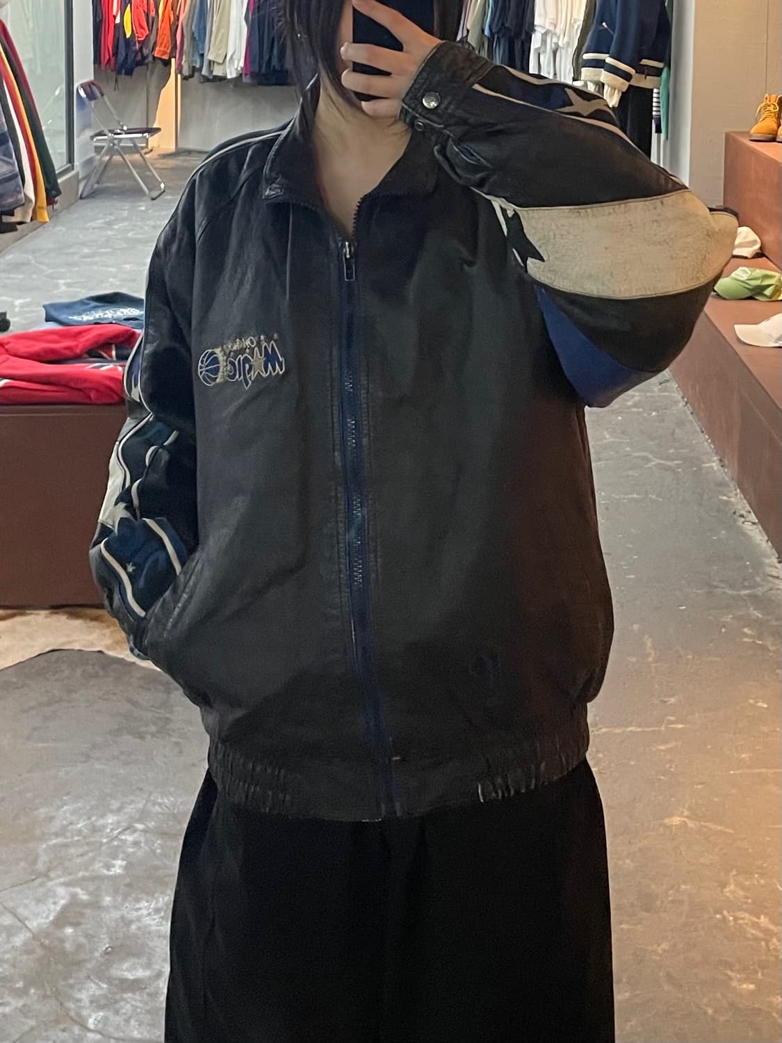 프로플레이어 NBA 올랜도매직 올드스쿨 레더 자켓 H2223 상품이미지1