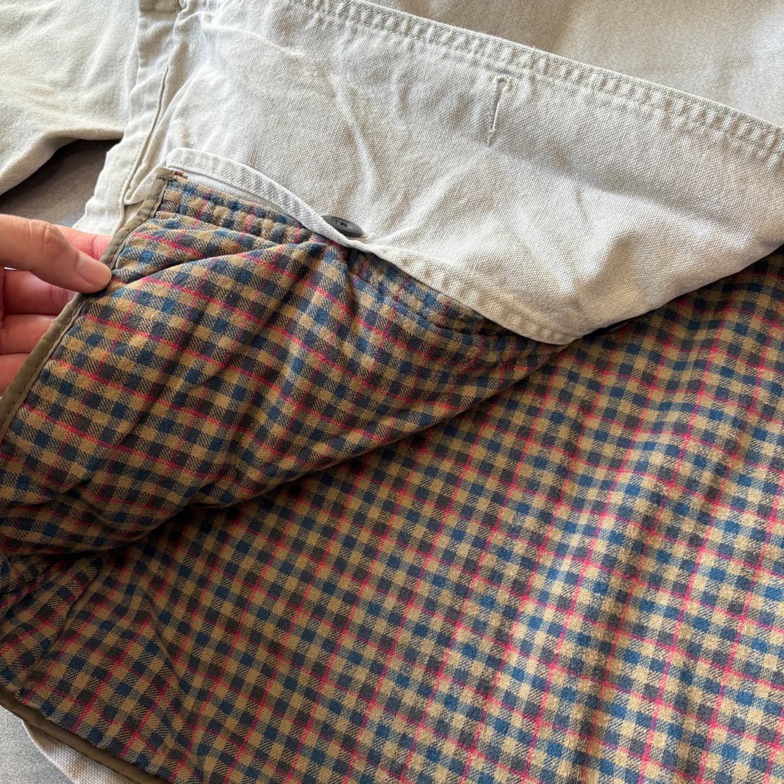 90s L.L.bean 90년대 미국 생산 엘엘빈 아이보리 헌팅 자켓  상품이미지7