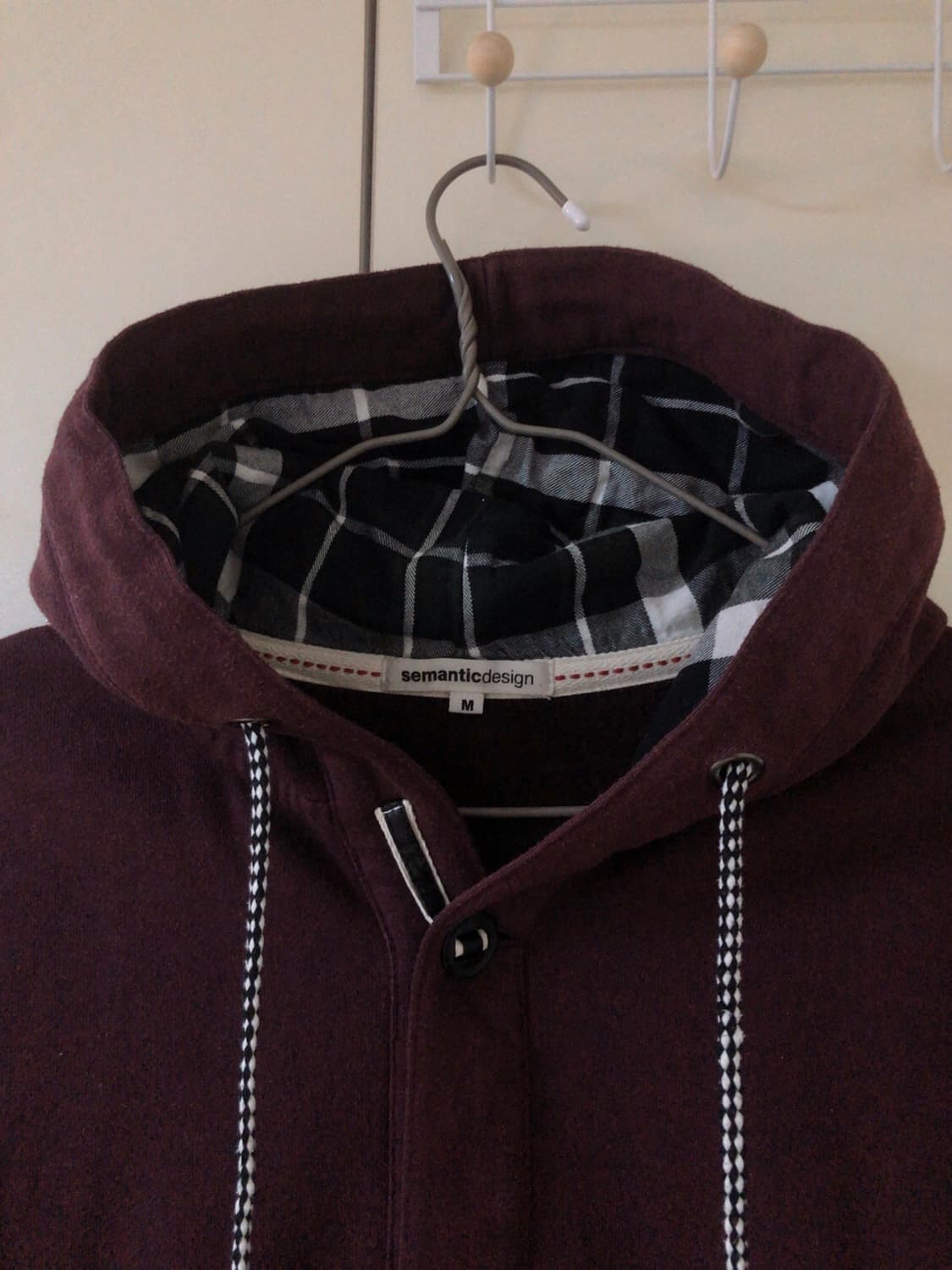 빈티지 버건디 후드집업 상품이미지3
