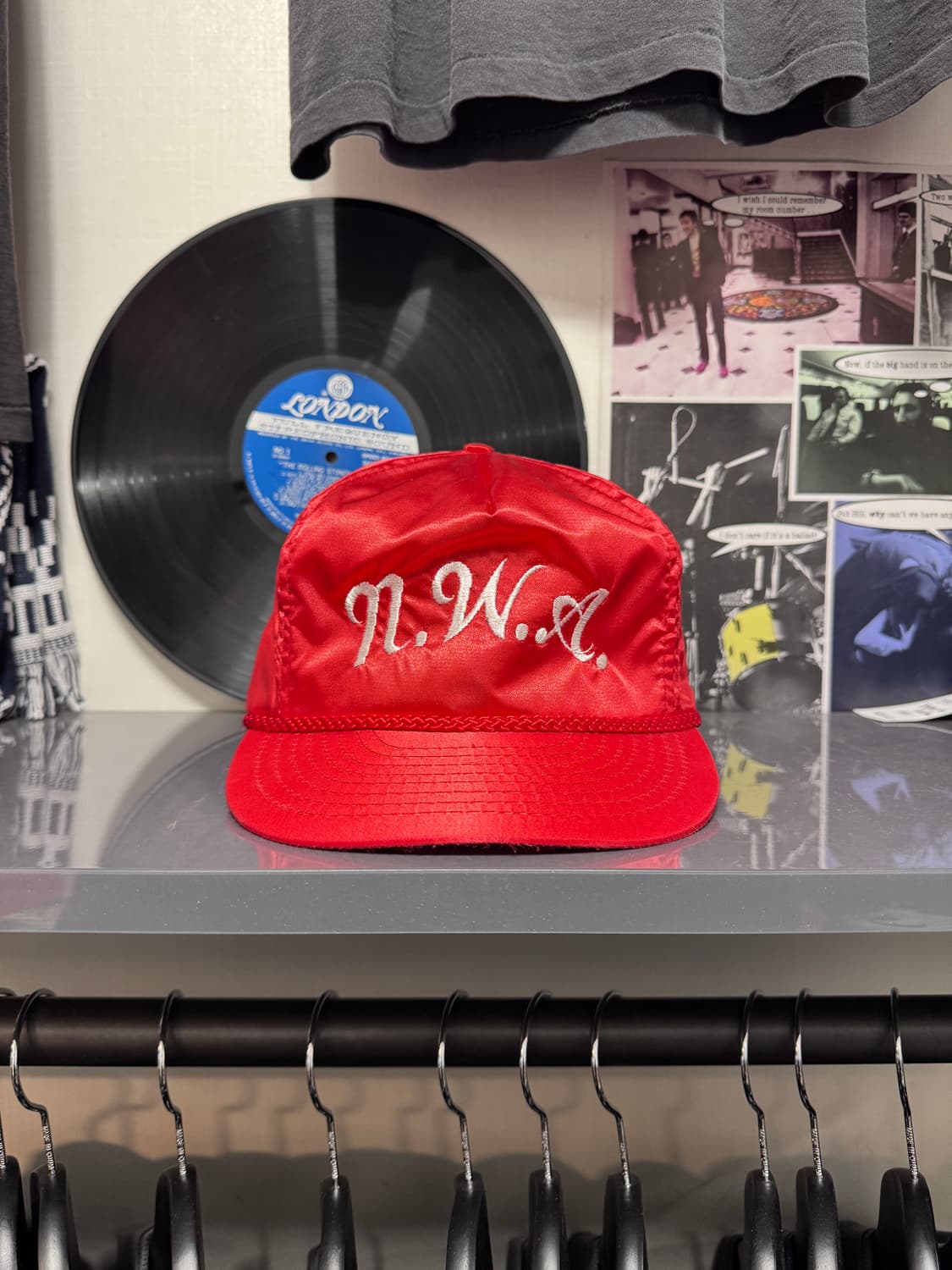 빈티지 90s N.W.A 힙합 부틀렉 새틴 모자 상품이미지1