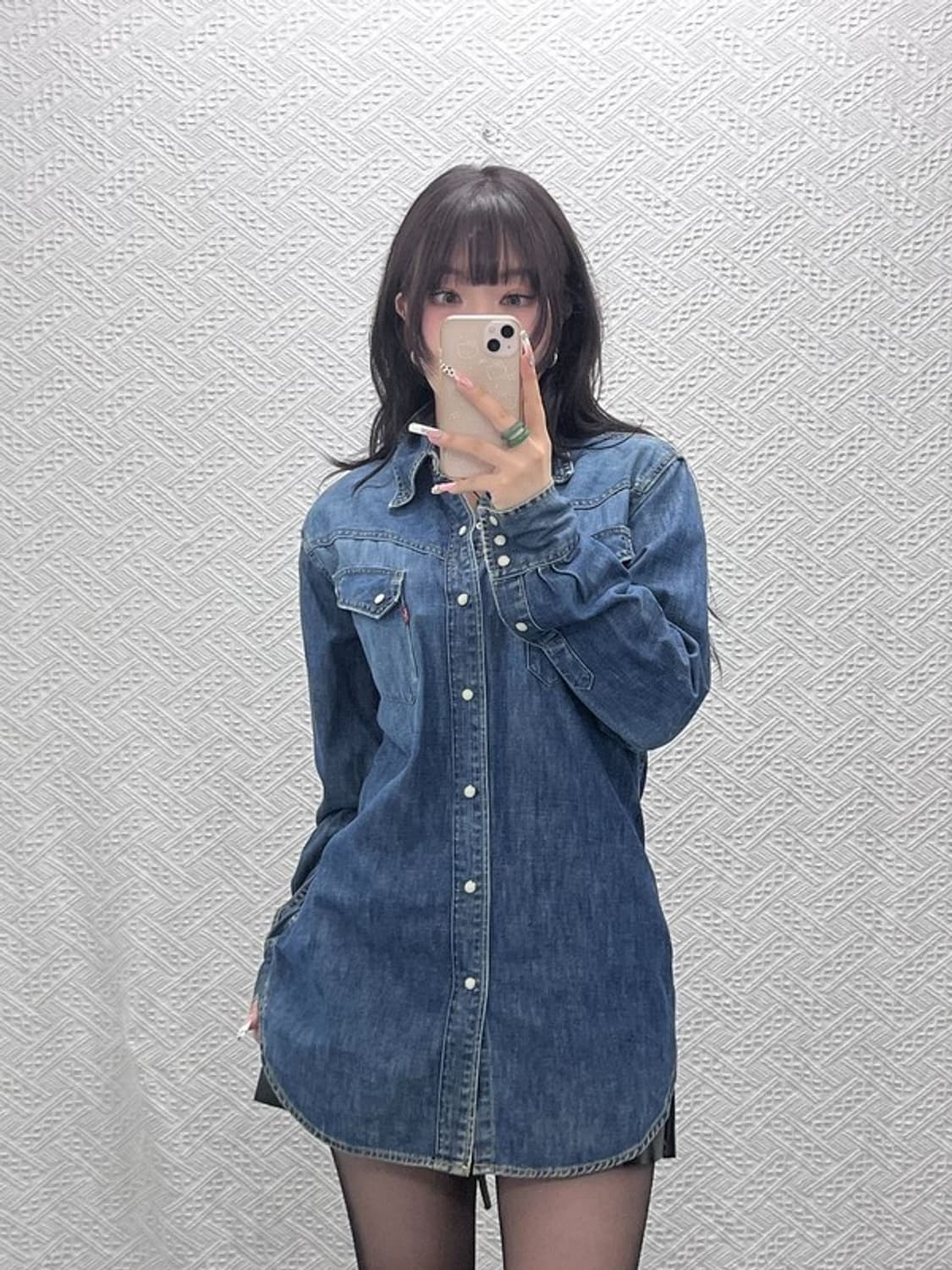 리바이스 빈티지 컨트리 웨스턴 슬림핏 데님셔츠 M C11315 상품이미지2