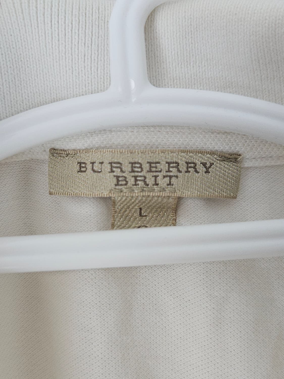 BURBERRY 버버리 브릿 정품 반팔 카라티 여성 정품 L 상품이미지3