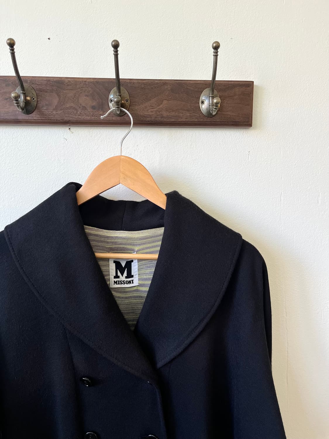 MISSONI 숄 카라 블랙 코트 상품이미지3