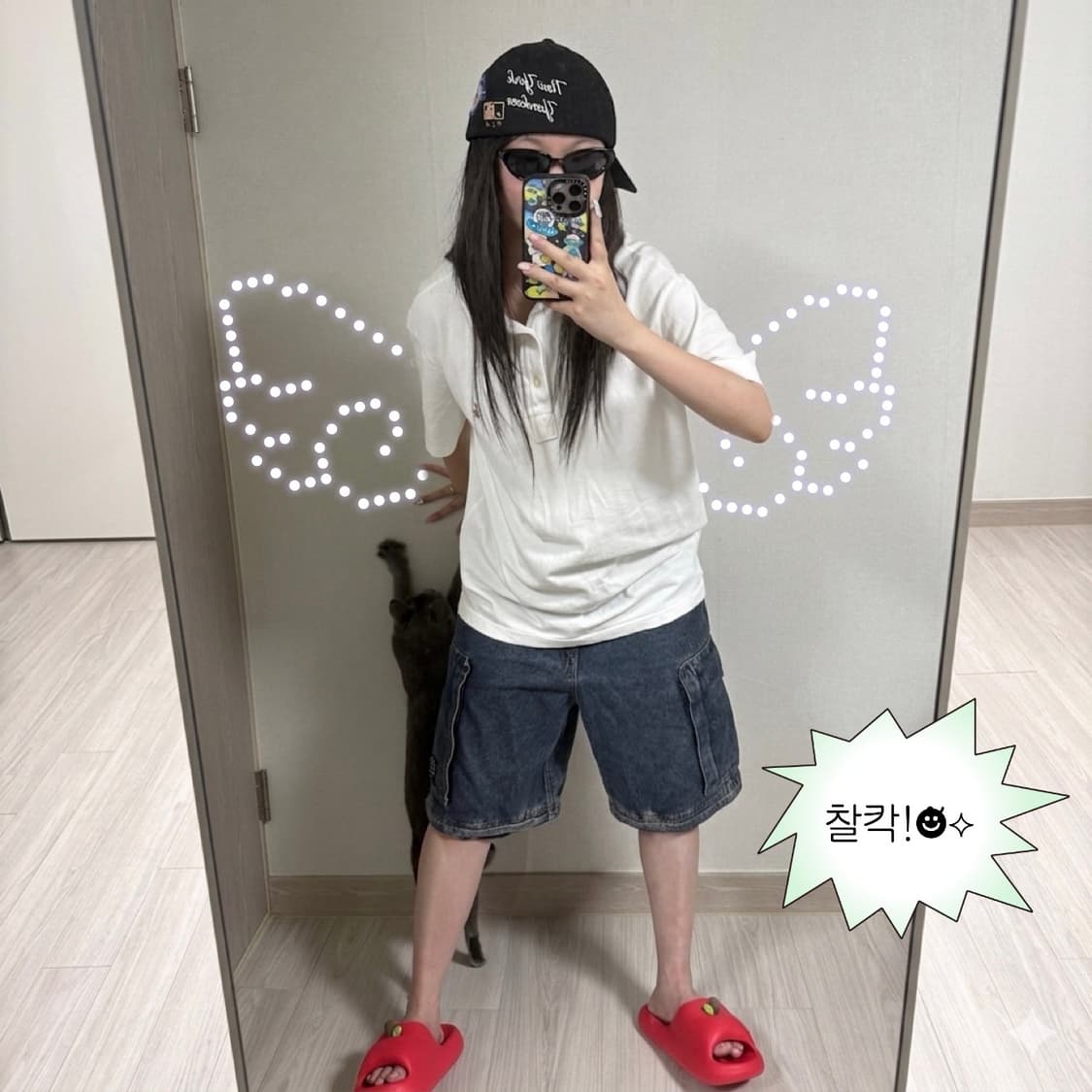 폴로 랄프로렌 근본 오버핏 화이트 카라티 상품이미지1