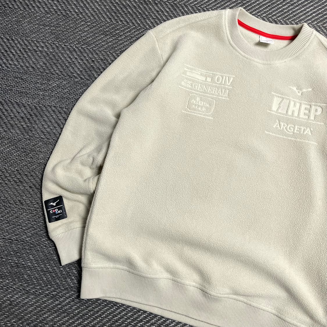 미즈노 CRO SKI 플리스 맨투맨 아이보리o 5344 상품이미지3