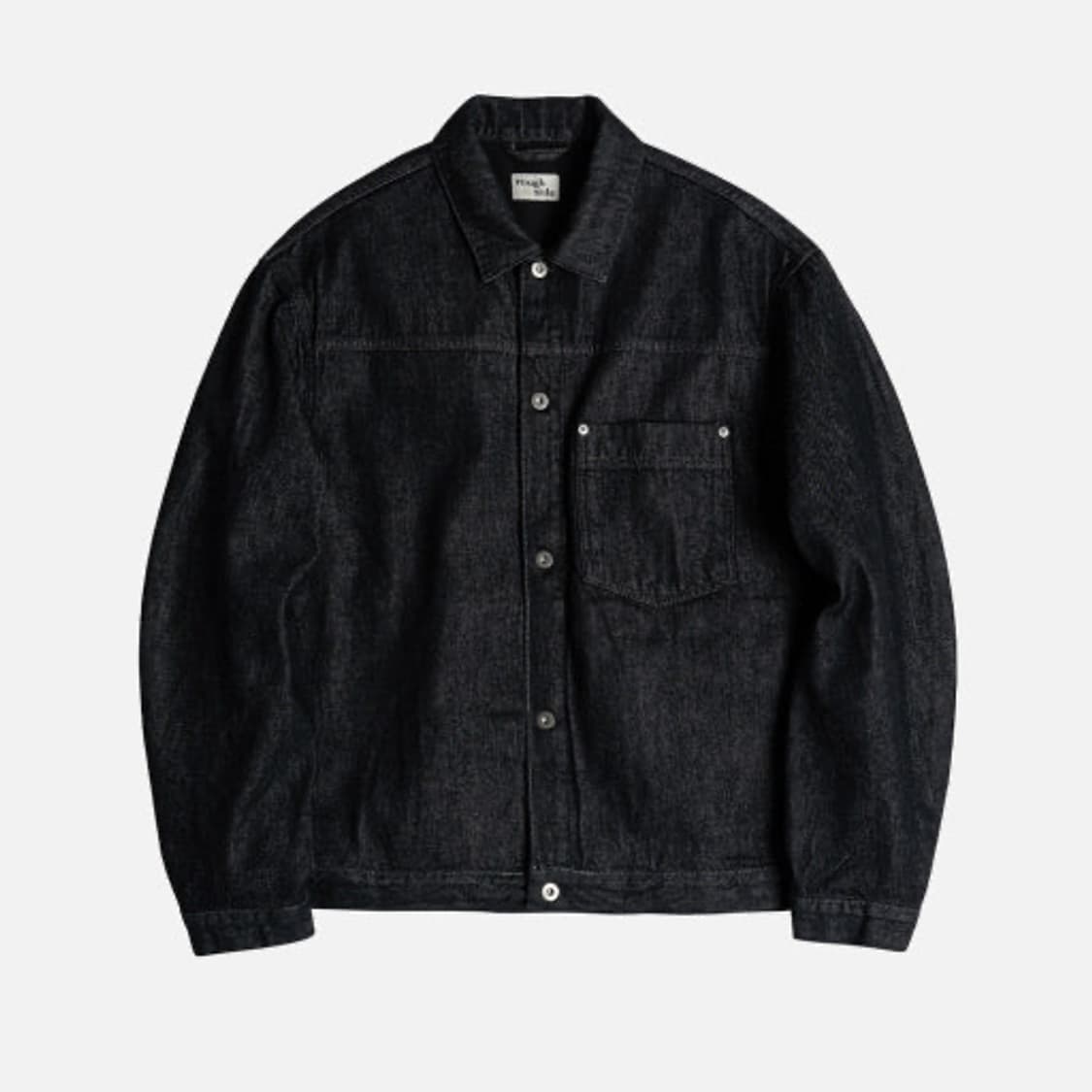 러프사이드 드레이프 데님 자켓 블랙 2사이즈 상품이미지1