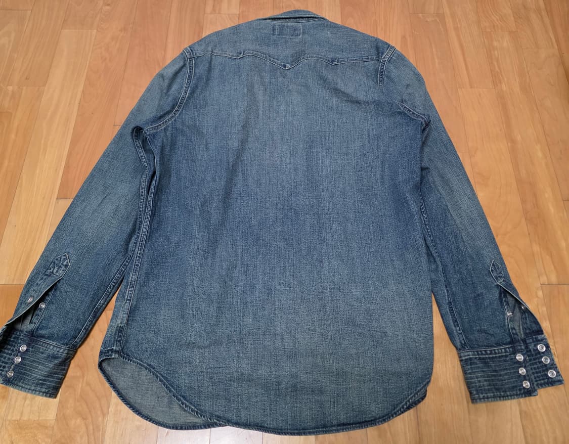RRL 더블알엘 데님 웨스턴 셔츠 다크워시 M사이즈 상품이미지4