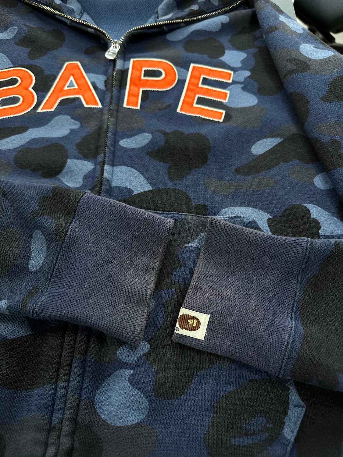 베이프 1st컬러카모 풀 후드집업 청계 상품이미지7