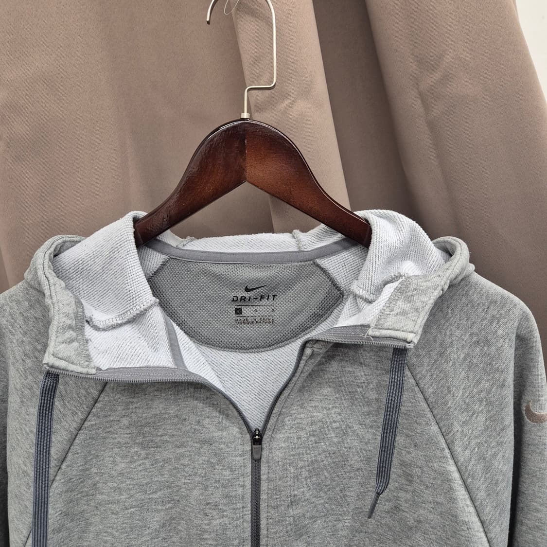 나이키 드라이핏 회색 후드 집업 L 상품이미지2