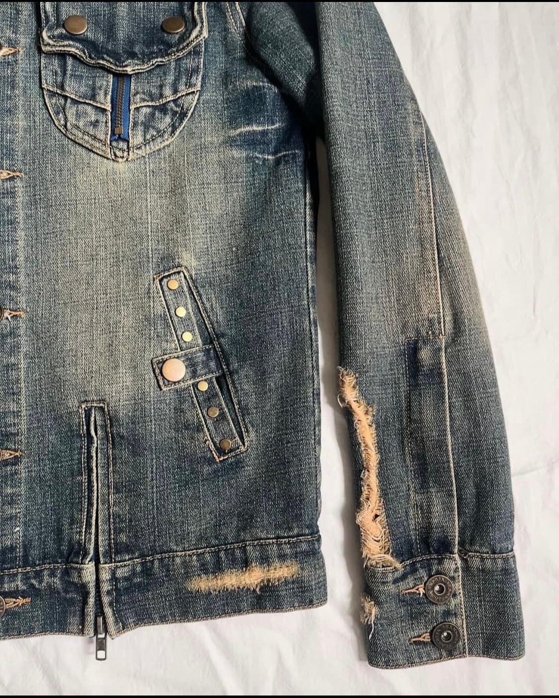 Vkei Archive Distressed Denim Jacket 상품이미지4