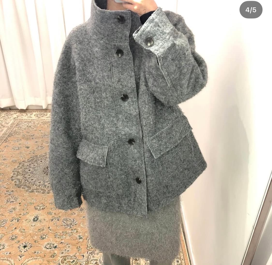 부클 패디드 코트  상품이미지1