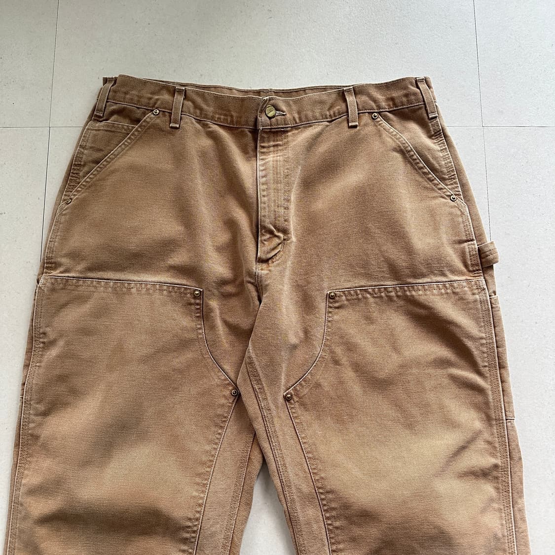 칼하트 B01 BRN MADE IN USA 더블니 워크 팬츠 상품이미지2