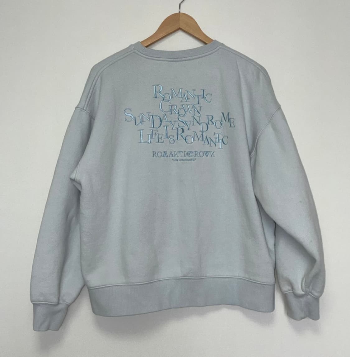 R.A.T.C.R.W 맨투맨 L 하늘색 상품이미지2