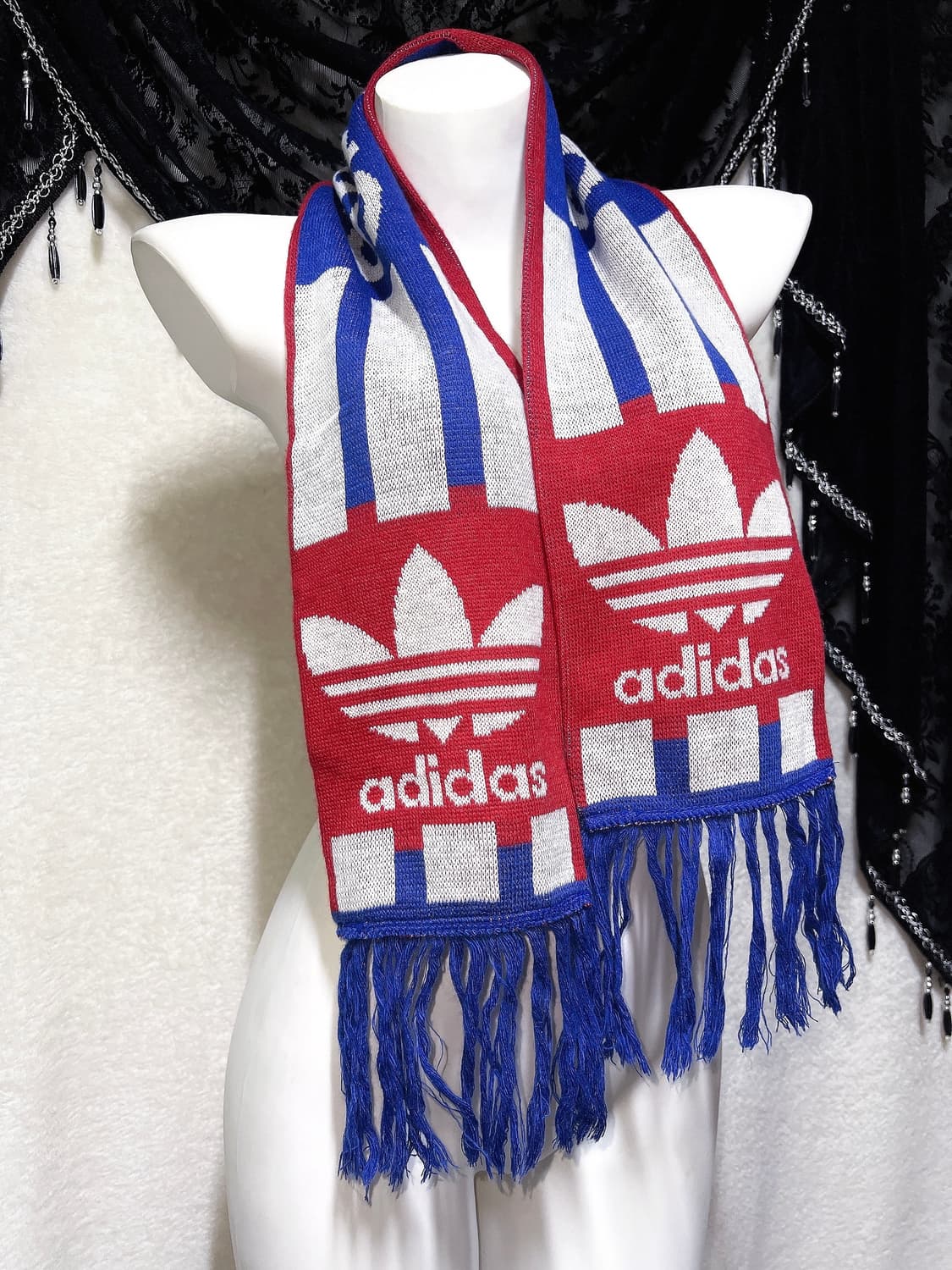 아디다스 adidas 레드 블루 파이어버드 태슬 머플러 목도리 축구유니폼 상품이미지2