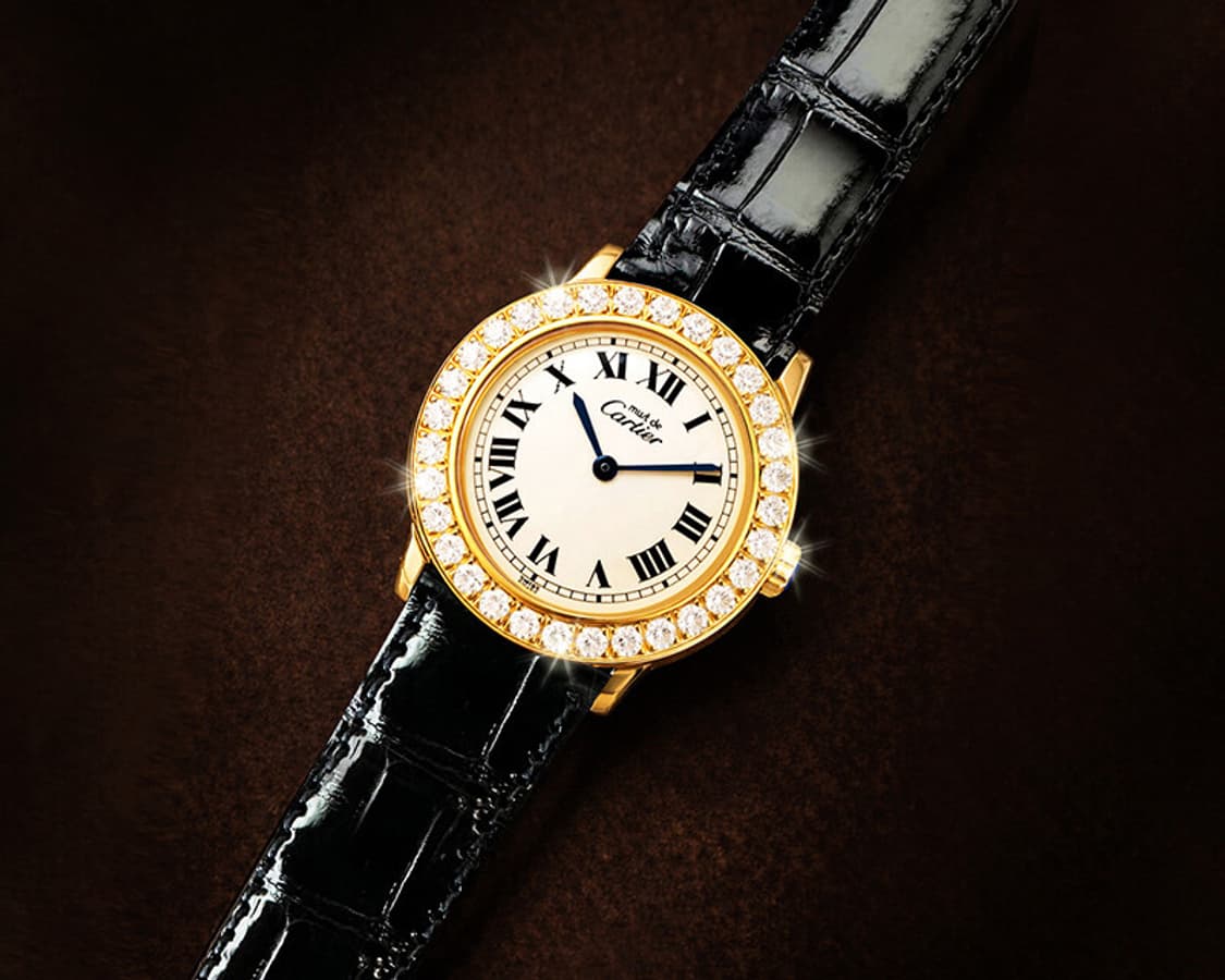 까르띠에 머스트 론드 아이보리 다이얼 로만 여성 빅다이아 시계 상품이미지2