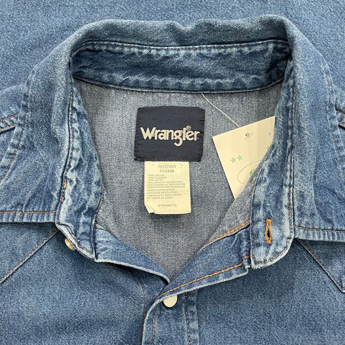 Wrangler 랭글러 웨스턴 데님 셔츠 상품이미지6