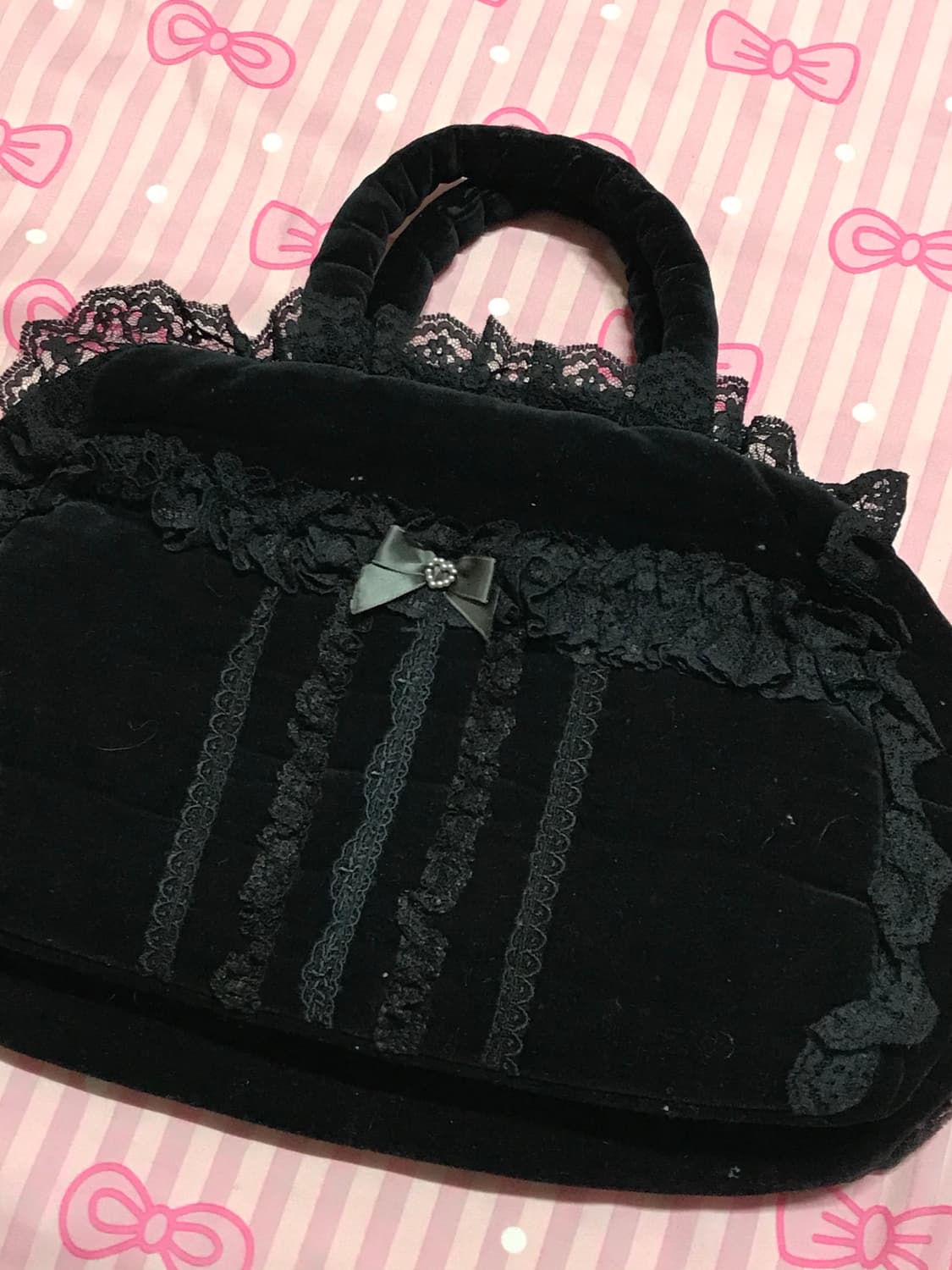 고스로리 레이스 공겜 가방 고딕 고스 상품이미지4