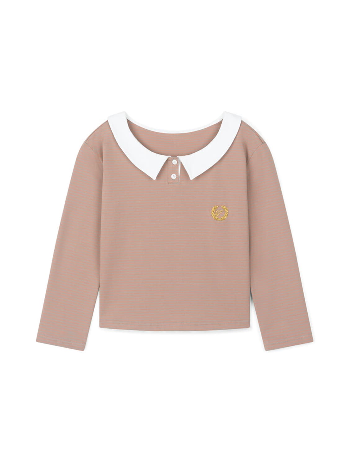 Shopfaerie 샵페어리 피터팬 칼라 스트라이프 탑 베이지 상품이미지2