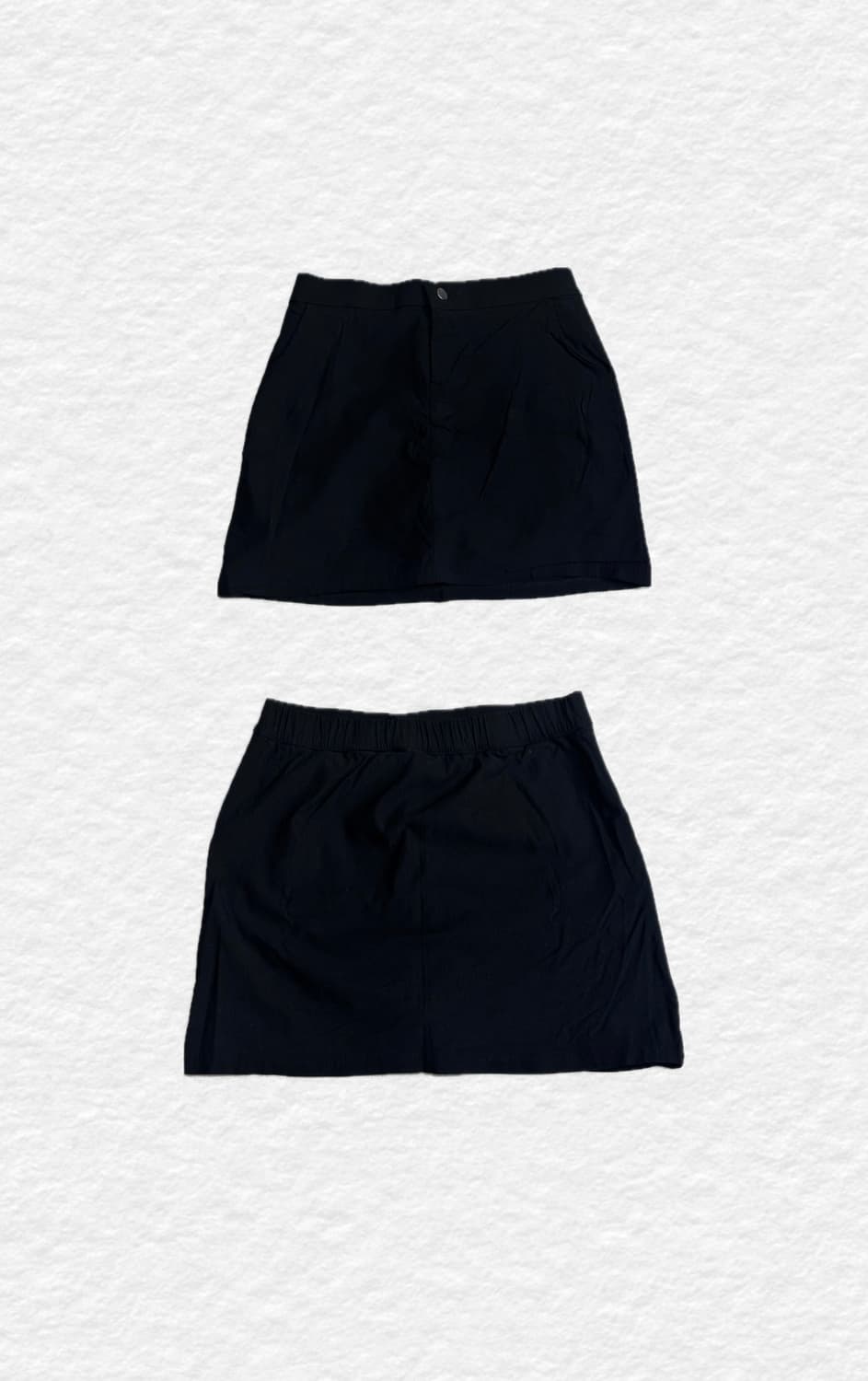 심플 스판 미니 스커트 – 블랙 상품이미지1
