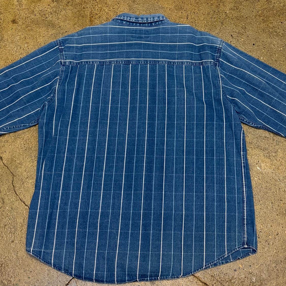 90s 미국 빈티지 체로키 스트라이프 청남방 데님셔츠 상품이미지7