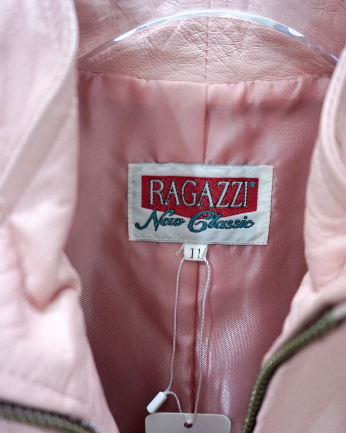 Ragazzi 양가죽 핑크 레더 자켓 상품이미지3