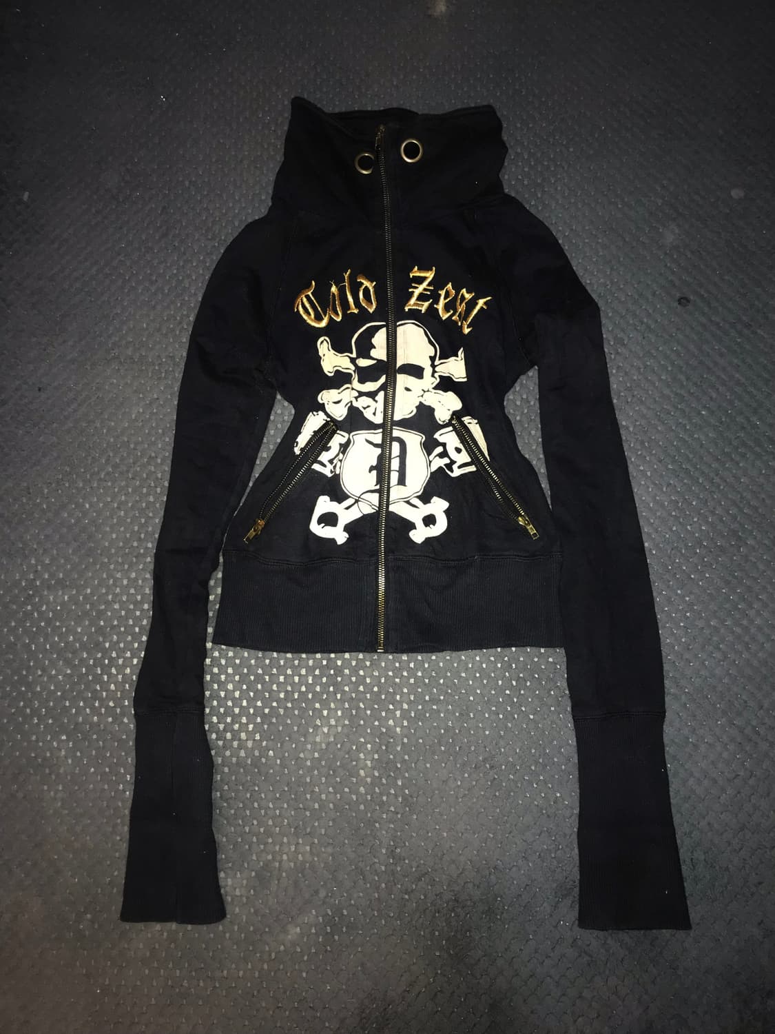 [d.i.a] Gold Skull Zip Hoodie 상품이미지2
